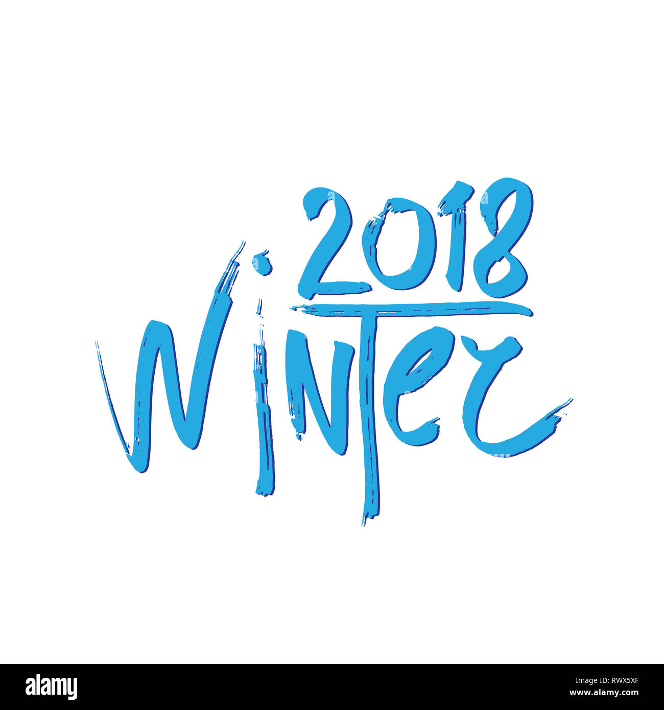 2018 Frohes Neues Jahr Winter oder Weihnachten Hintergrund kreative Grußkarte Design, können für Flyer, Einladungen, Plakate, Broschüren, Banner verwendet werden. Stockfoto