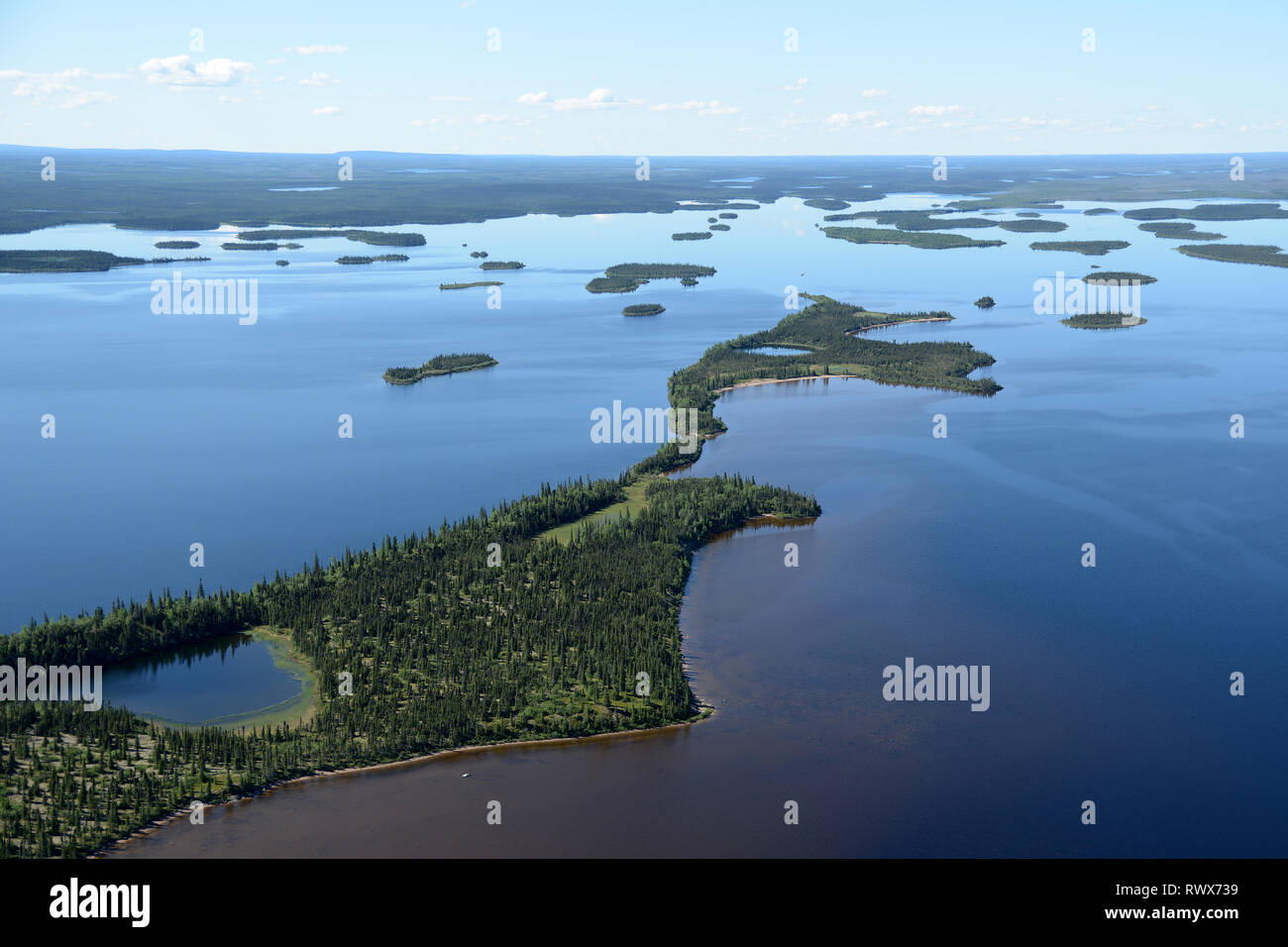 Antenne, Kasba Lake, Northwest Territories, Kanada Stockfoto