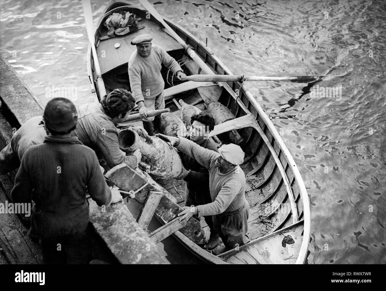 Segler Wiederherstellung anphoras, 1950 Stockfoto