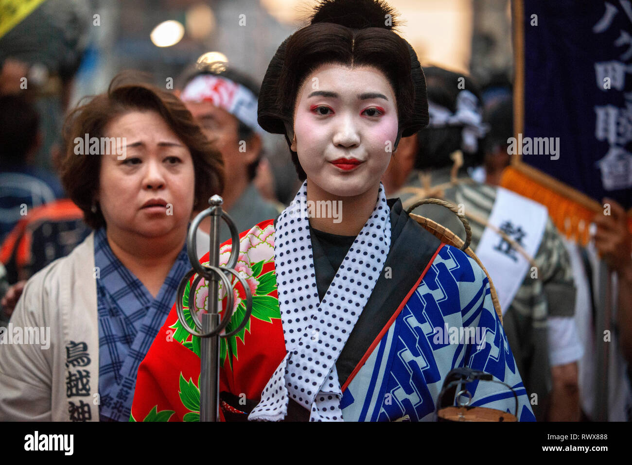 Torikoe matsuri Fest. Tokyo Japan. Anuell Festival der Torikoe Jinja Schrein. Bei Torikoe Jinja Schrein, der hat eine Geschichte von mehr als 1.300 Ja Stockfoto