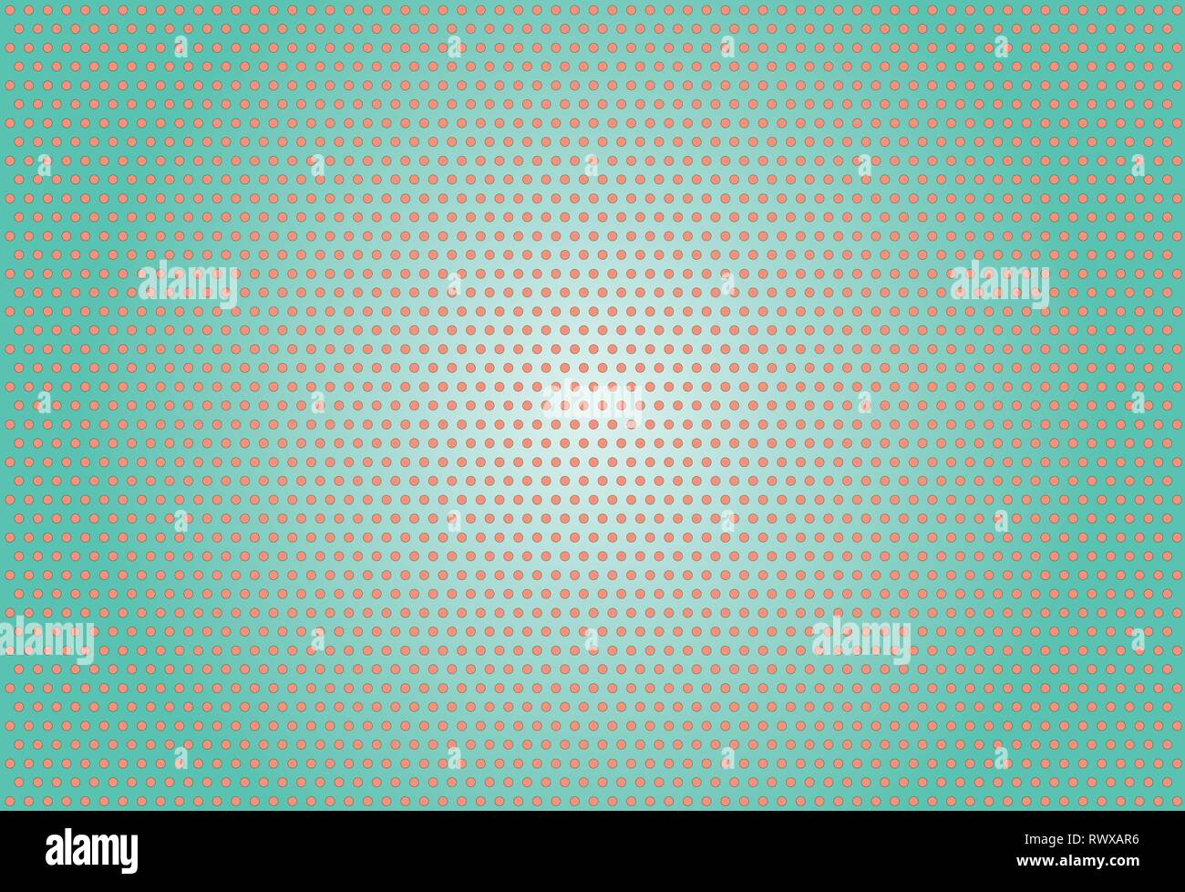 PopArt beschmutzt teal Hintergrund orange gepunktete Stock Vektor