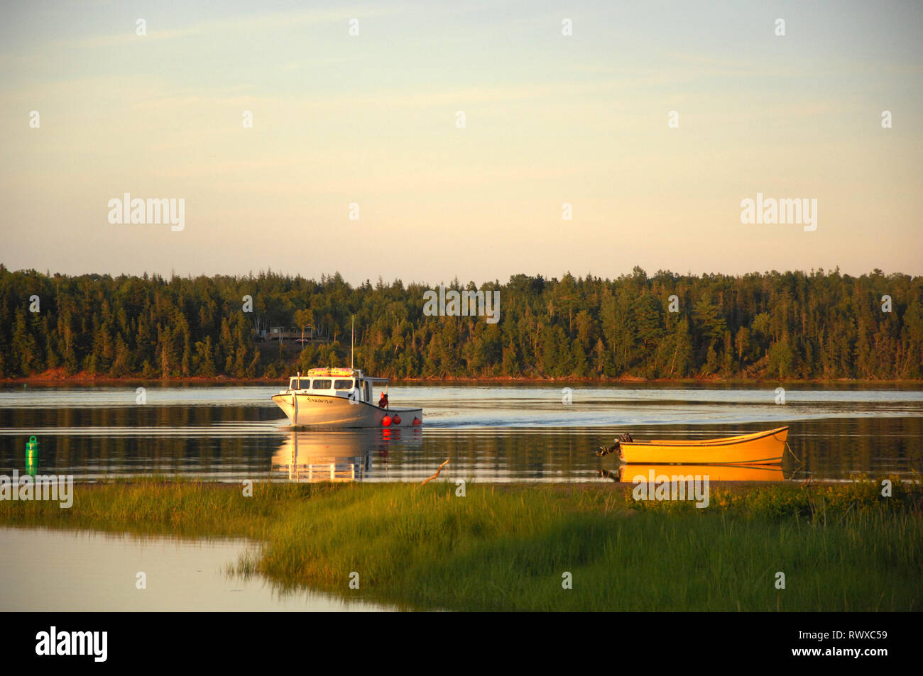 Boote, Cardigan, Strickjacke, PEI Stockfoto