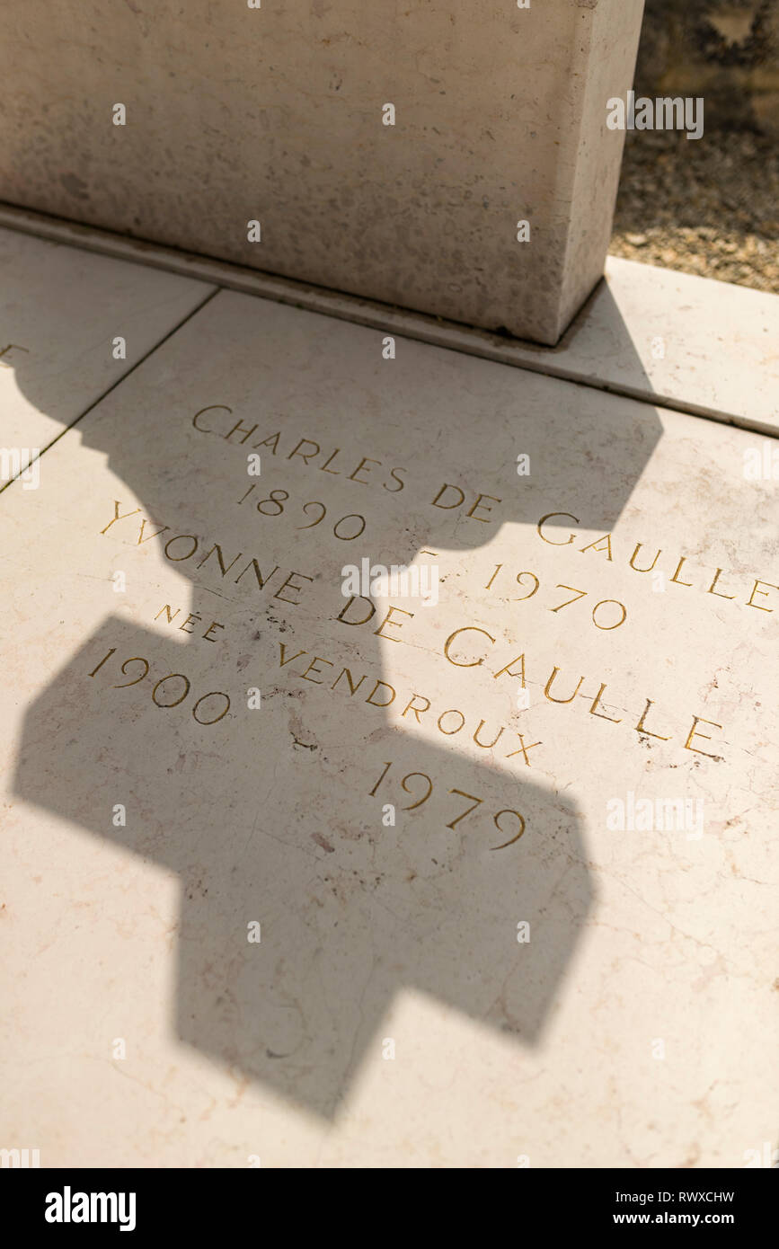 Grab von Charles De Gaulle, Colombey les Deux Bains, Frankreich Stockfoto