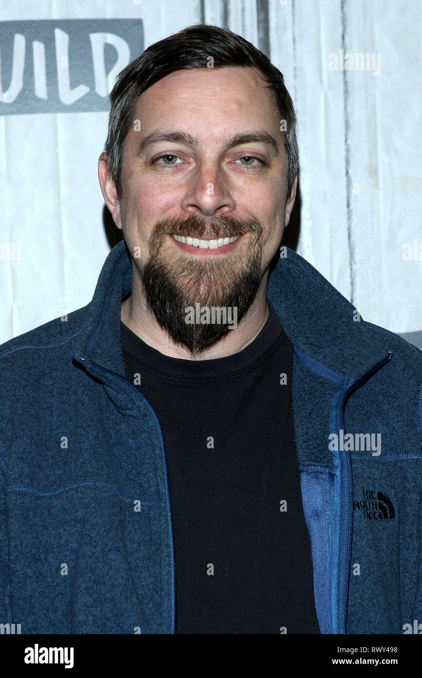 New York, USA. 07 Mär, 2019. Todd Douglas Miller am Donnerstag, März 7, 2019 bauen Serie über den Film "Apollo 11" am Bau Studio in New York, USA. Quelle: Steve Mack/S.D. Mack Bilder/Alamy Live Stockfoto