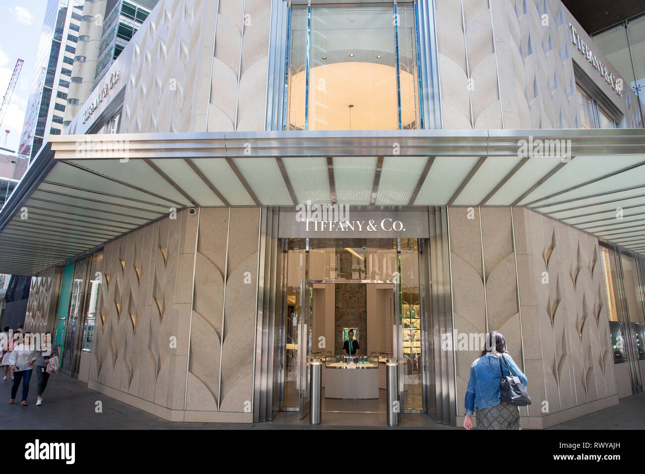 Sydney, Australien. 8th März 2019. 8th März 2019. Anfang dieser Woche öffnete Tiffany's Juwelier Tiffany and Co seine Türen für einen brandneuen Flagship-Store in Sydneys pitt Street. Quelle: martin Berry/Alamy Live News Stockfoto