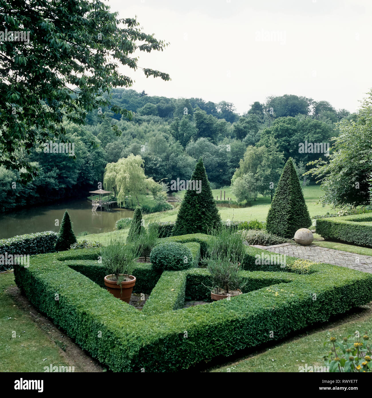 Hedge Garten Stockfoto