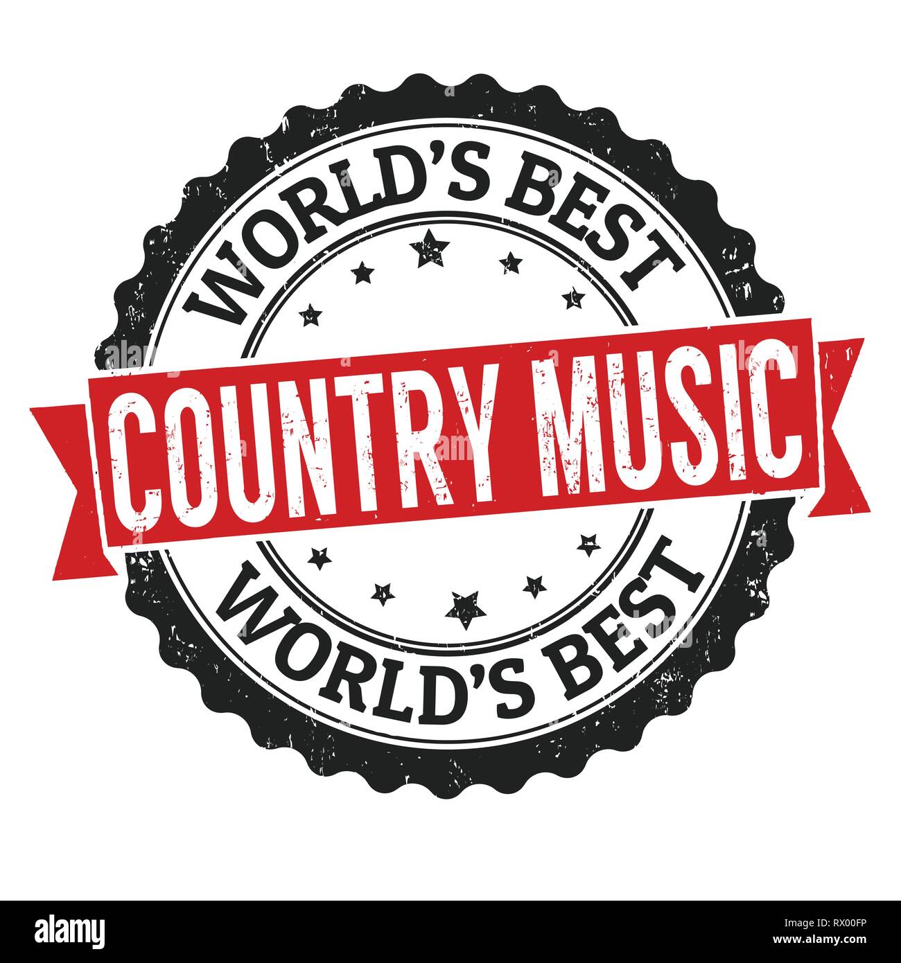 Country Musik Zeichen Oder Stempel Auf Weissem Hintergrund Vector Illustration Stock Vektorgrafik Alamy