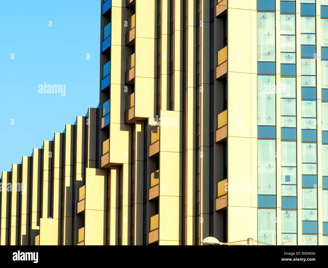 Modernes Apartmentgebäude im Greenwich Peninsula - South East London, England Stockfoto