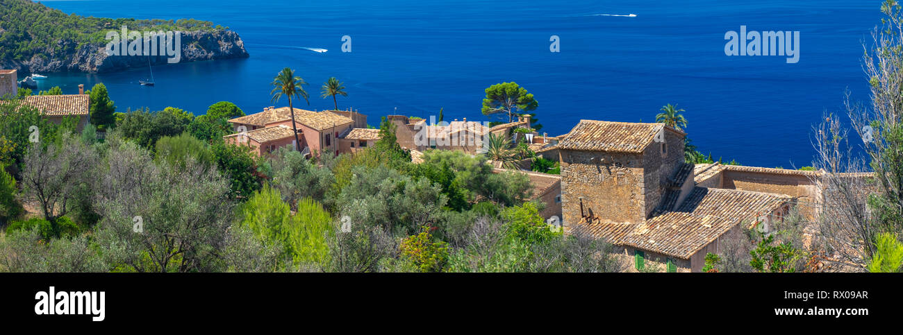 Mallorca Insel Landschaft. Tramuntana Berge. Stockfoto