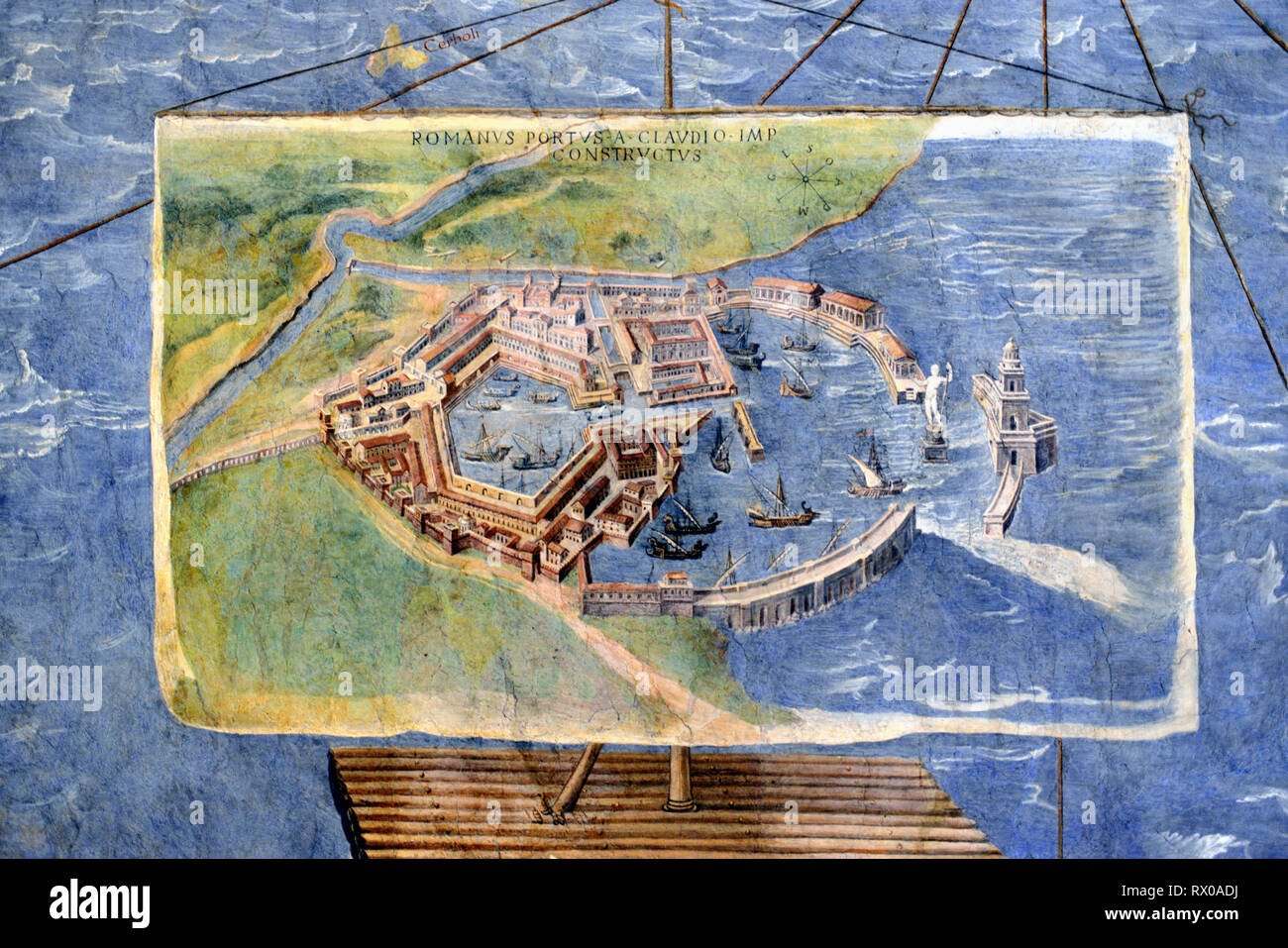Hafenstadt Des Alten Roms 5 Buchstaben Kreuzworträtsel Plan oder alte Karte von Portus, Ostia Antica, die Hafenstadt des