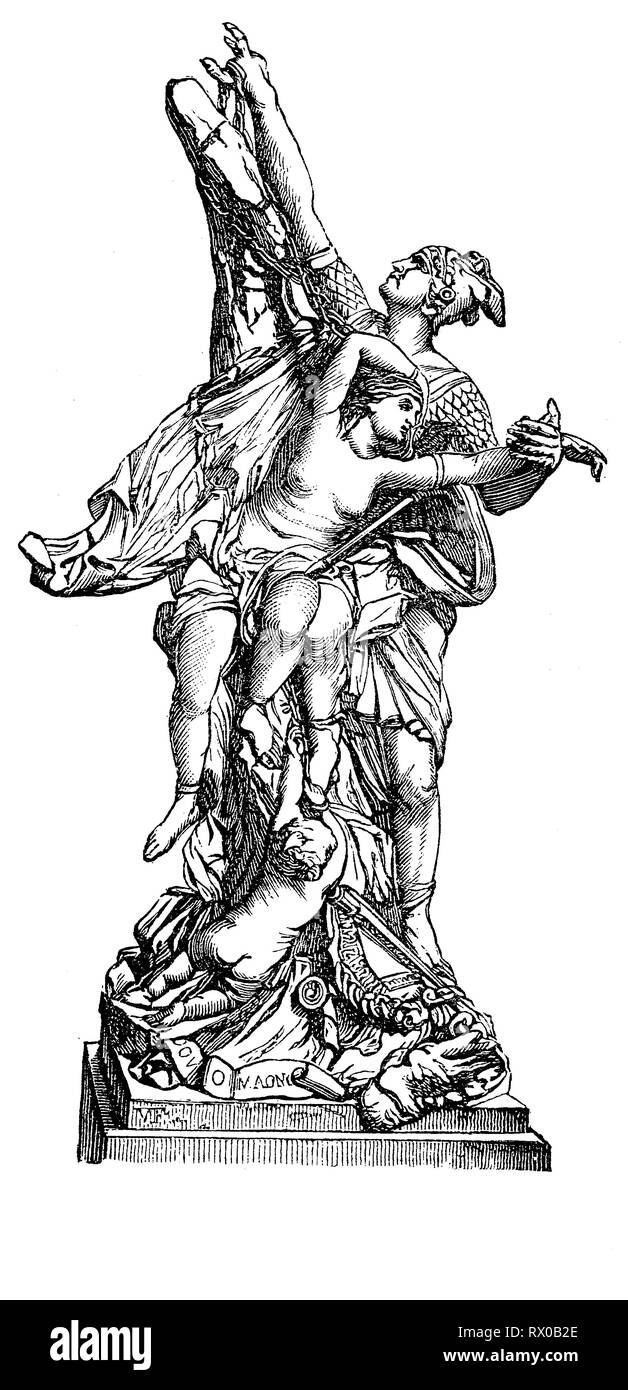 Perseus befreit Andromeda, sterben von Pierre Puget/griechischer Mythologie, Perseus, dem legendären Gründer von Mykene und der perseid Dynastie befreit Andromeda Stockfoto