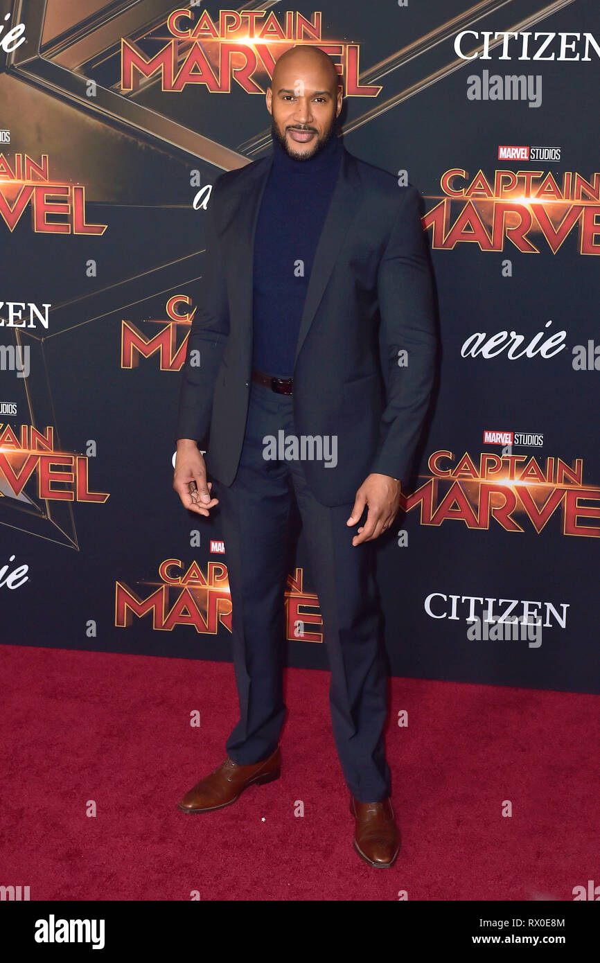 Henry Simmons an der 'Captain Marvel" Weltpremiere auf El Captian Theater am 4. März 2019 in Los Angeles, Kalifornien. Stockfoto