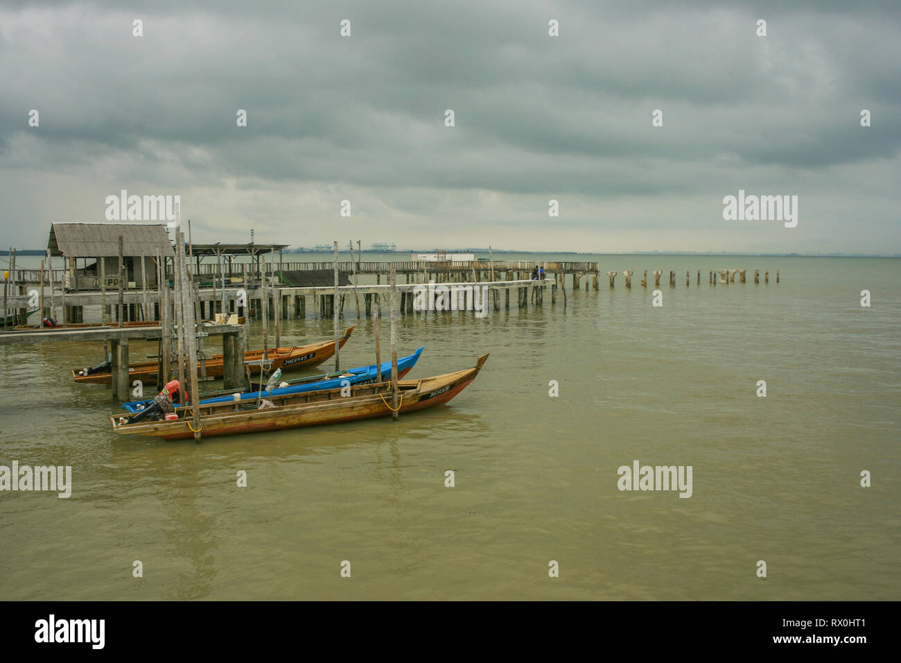 Tanjung Piai, die südlichste Spitze von Festland Asien, Pontian, Malaysia Stockfoto