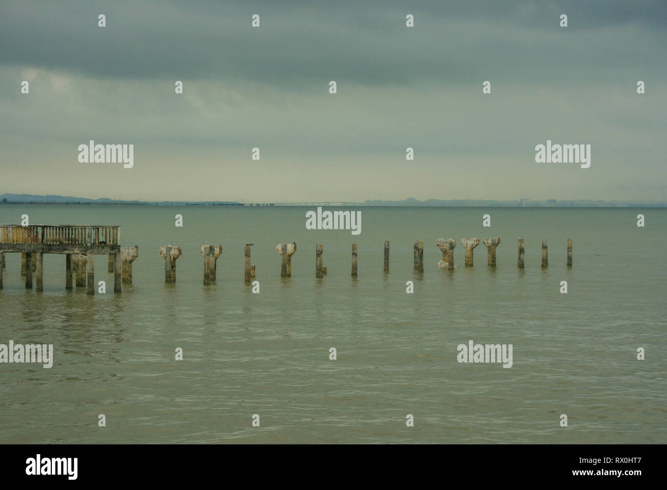 Tanjung Piai, die südlichste Spitze von Festland Asien, Pontian, Malaysia Stockfoto