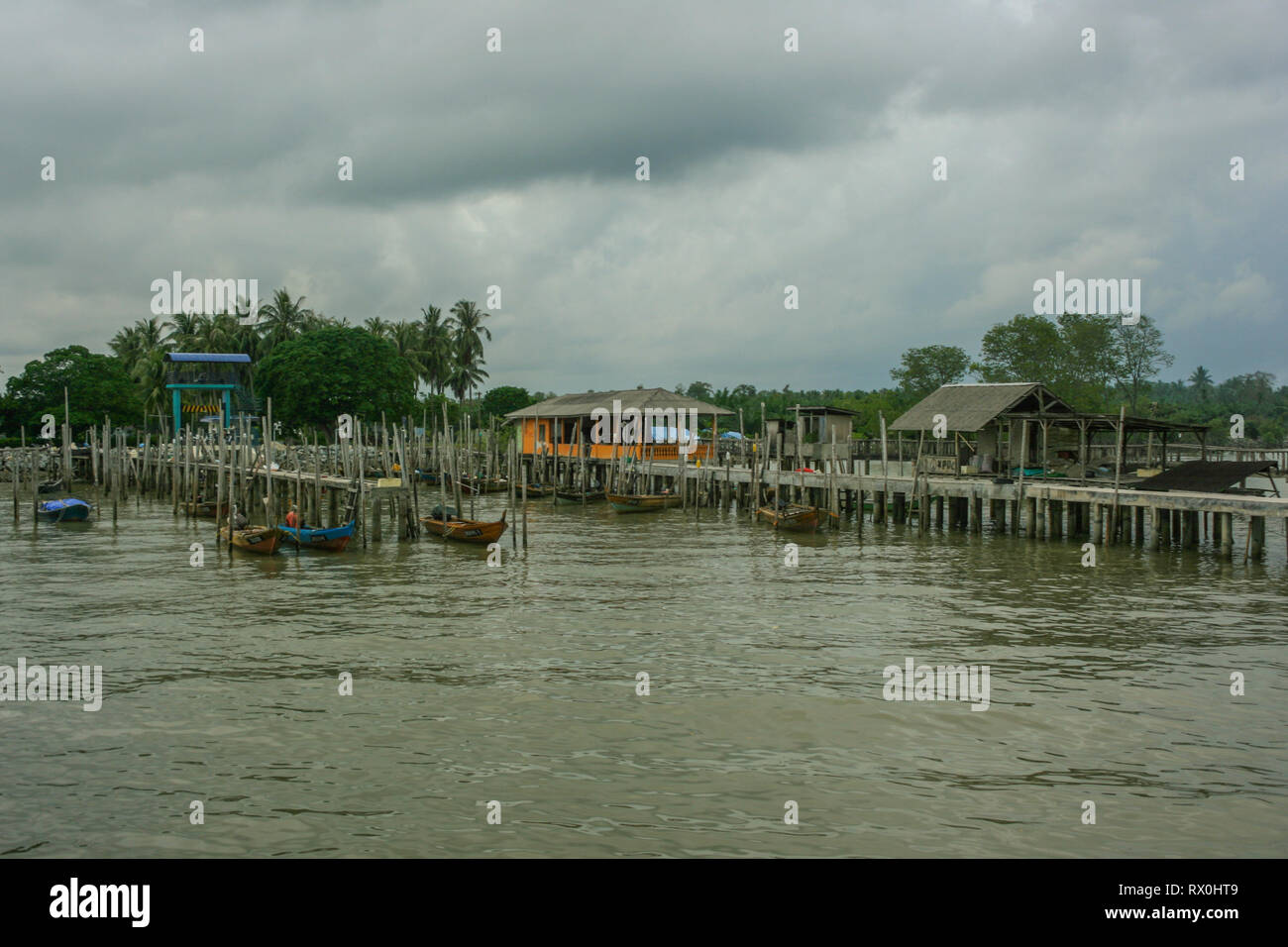 Tanjung Piai, die südlichste Spitze von Festland Asien, Pontian, Malaysia Stockfoto