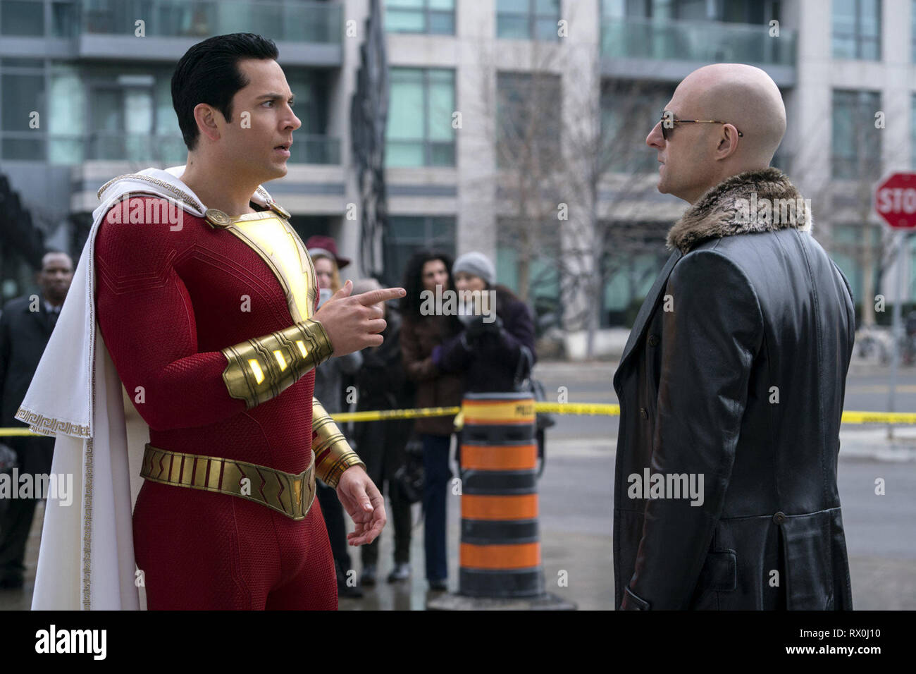 Shazam! Ist eine bevorstehende Amerikanische Superhelden Komödie Film auf der DC Comics Charakter des gleichen Namens. Von New Line Cinema produziert. Dieses Foto ist nur für den redaktionellen Gebrauch bestimmt und unterliegen dem Copyright der Film Company und/oder der bezeichneten Fotograf durch den Film oder die Produktion Firma zugewiesen. Stockfoto