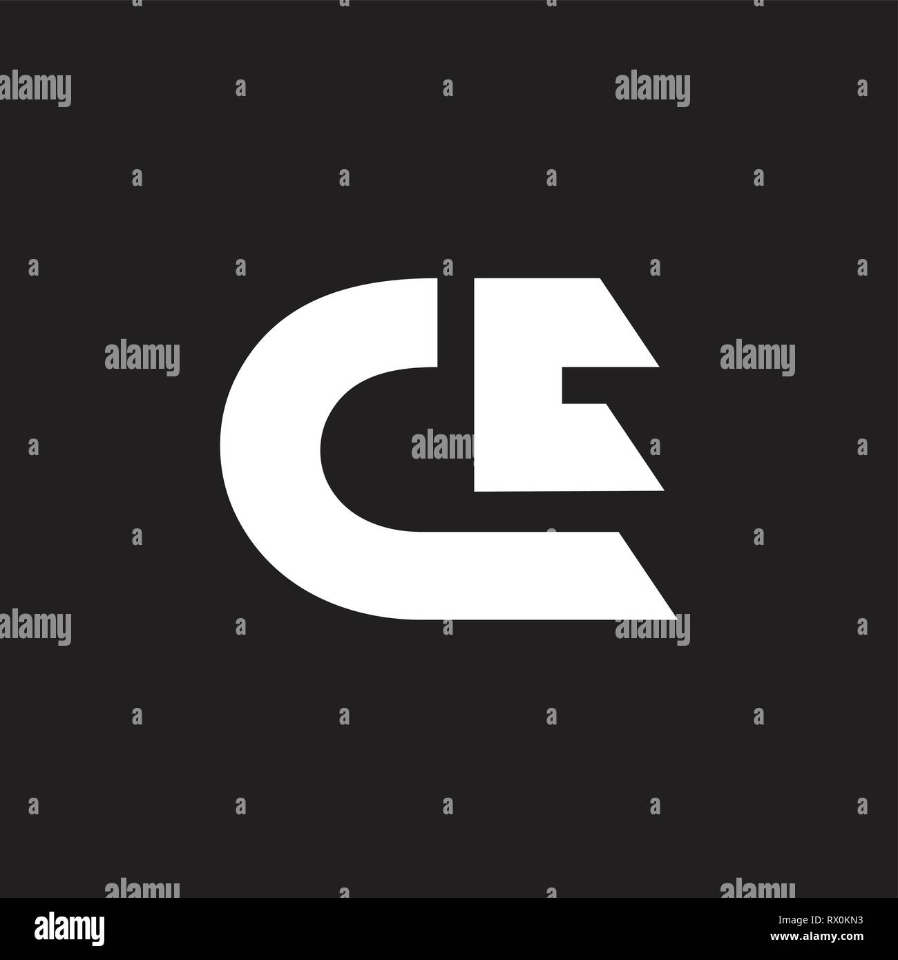 Ce-Zeichen abstrakte geometrische logo Vektor Stock Vektor