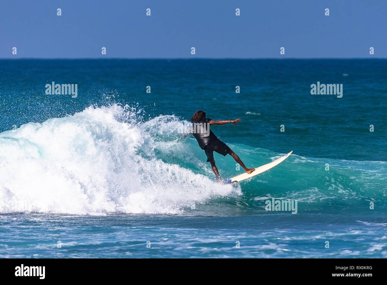 Surfer. Hikkaduwa, Sri Lanka. Stockfoto