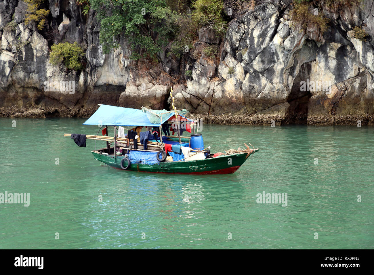 Halong Bucht Hausboot - Vietnam Asien Stockfoto