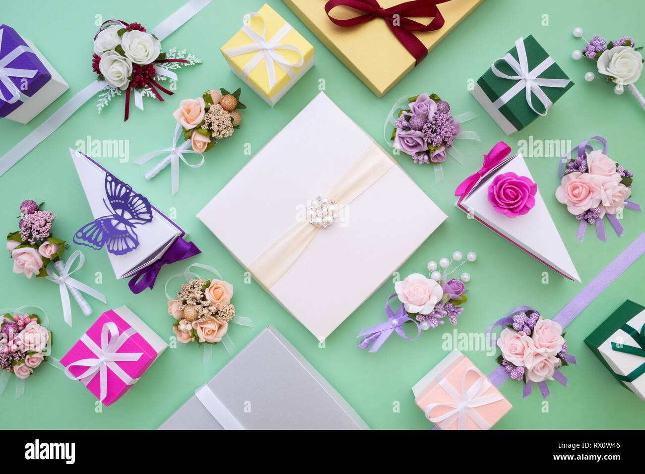 Hochzeit Papier Kartons Blumen Geschenke Dekorationen