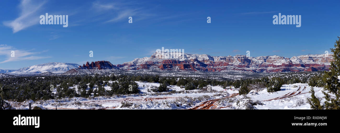 Sedona im Winter Stockfoto