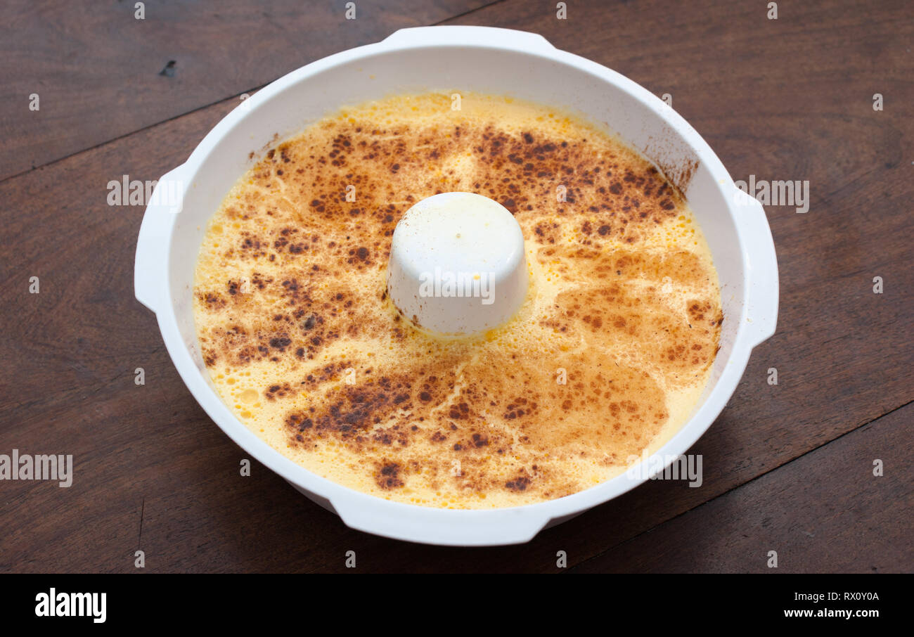 Eine hausgemachte Wüste von Vanille Milch und Zimt Stockfoto