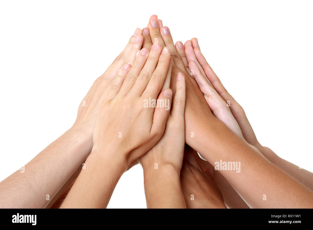 Praktische Teamarbeit Stockfoto