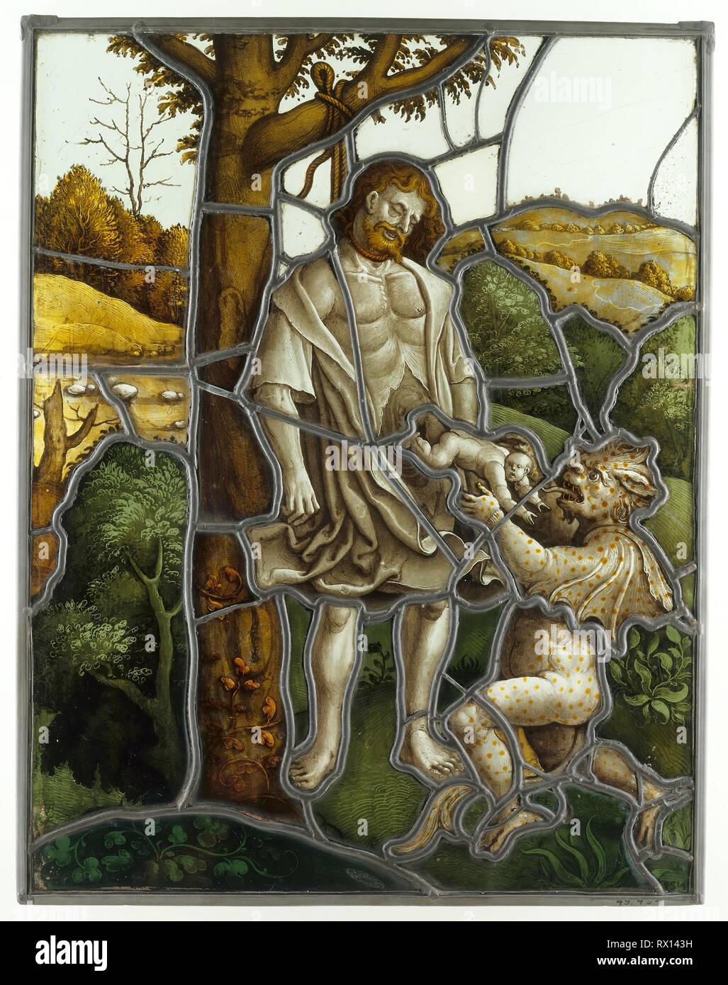 Das Aufhängen von Judas. Elsässische oder Süddeutschen. Datum: 1515-1525. Abmessungen: 57,2 x 44,6 cm (22 1/2 x 17 9/16 in.). Glas, Lack, Silber Fleck, führen. Herkunft: Elsass. Museum: Das Chicago Art Institute. Stockfoto Das Aufhängen von Judas. Elsässische oder Süddeutschen. Datum: 1515-1525. Abmessungen: 57,2 x 44,6 cm (22 1/2 x 17 9/16 in.). Glas, Lack, Silber Fleck, führen. Herkunft: Elsass. Museum: Das Chicago Art Institute. Stockfoto