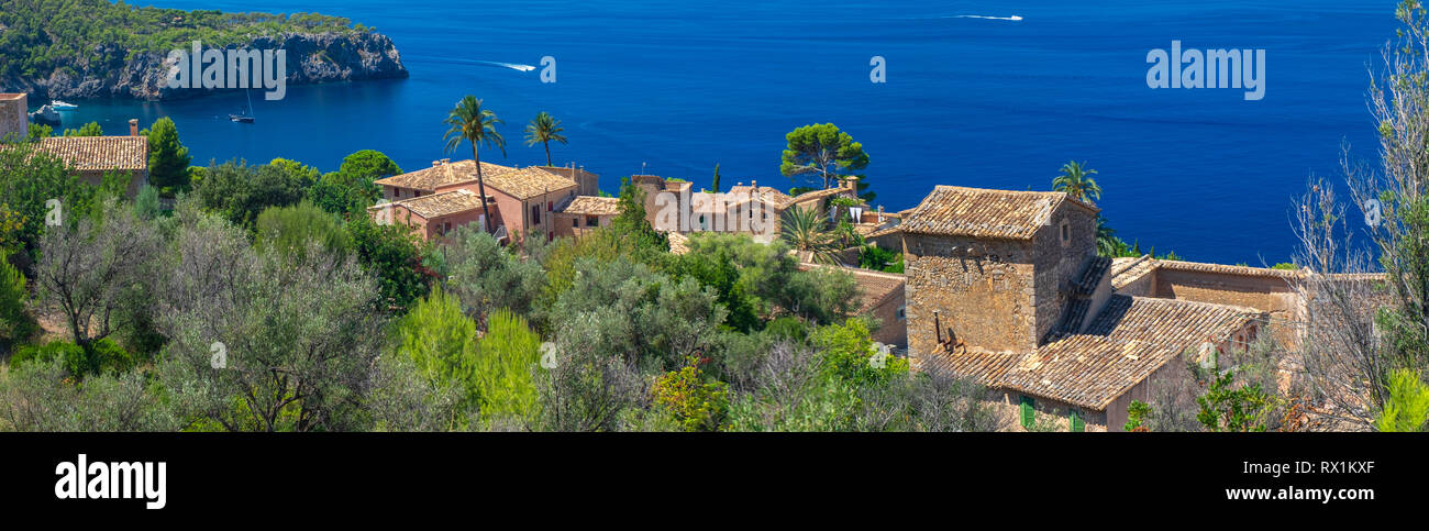 Mallorca Insel Landschaft. Tramuntana Berge. Stockfoto