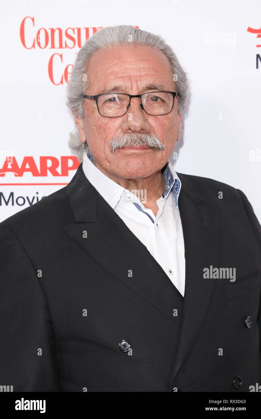 18. jährlichen der AARP Filme für Erwachsene Auszeichnungen im Beverly Wilshire Four Seasons Hotel in Beverly Hills, Kalifornien am 4. Februar, 2019 Mit: Edward James Olmos Wo: Los Angeles, Kalifornien, Vereinigte Staaten, wenn: 04 Feb 2019 Credit: Sheri Determan/WENN.com Stockfoto