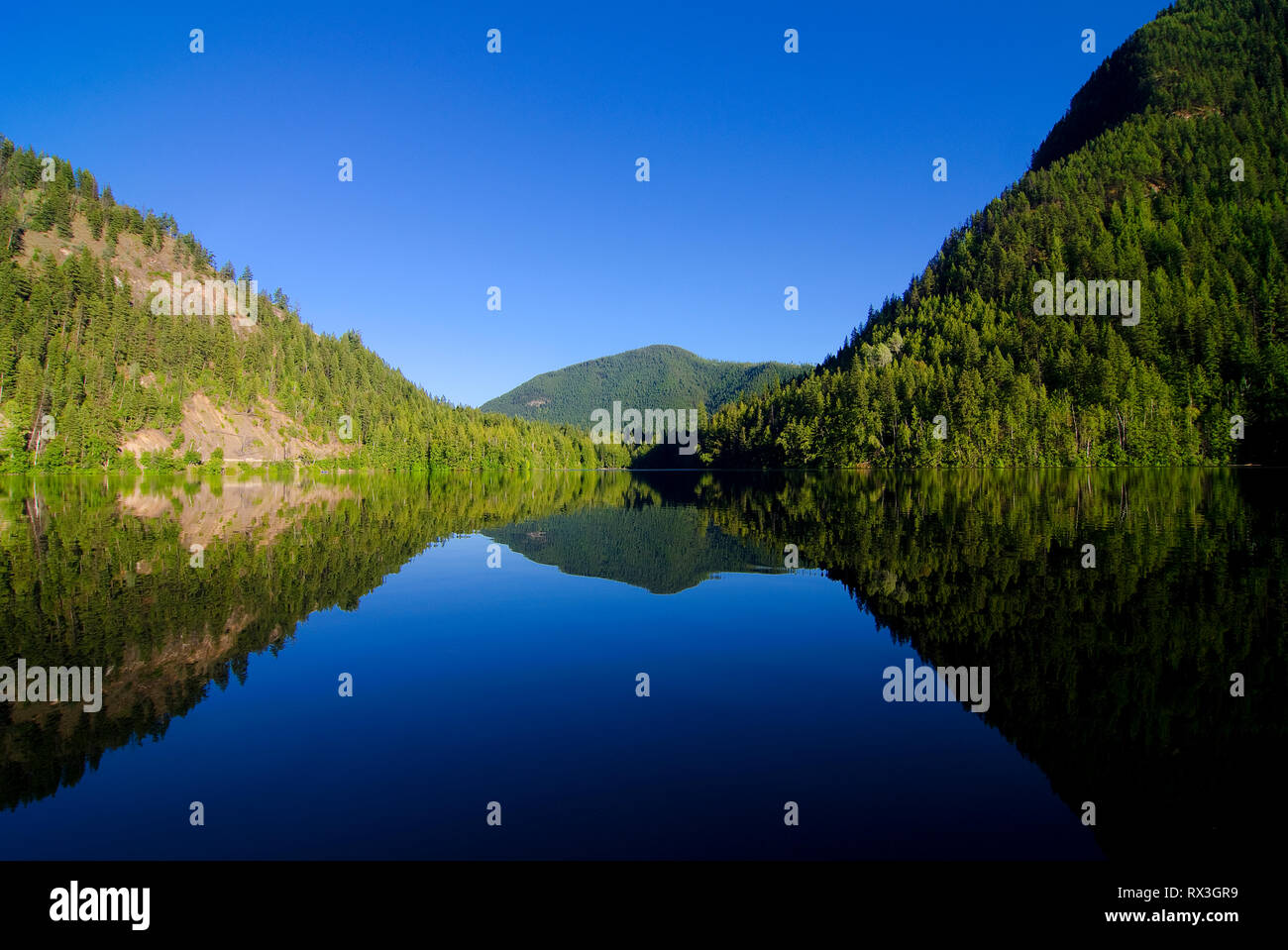 Anfang Sommer im Echo Lake in der Nähe von Vernon, British Columbia, Kanada Stockfoto