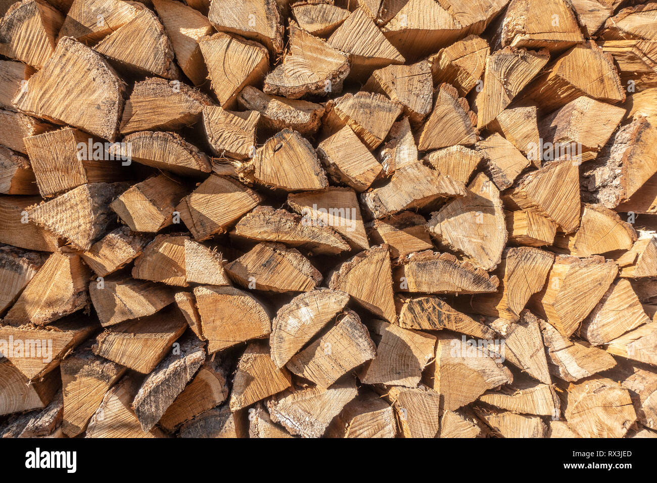 Ein Stapel von Holz Stockfoto