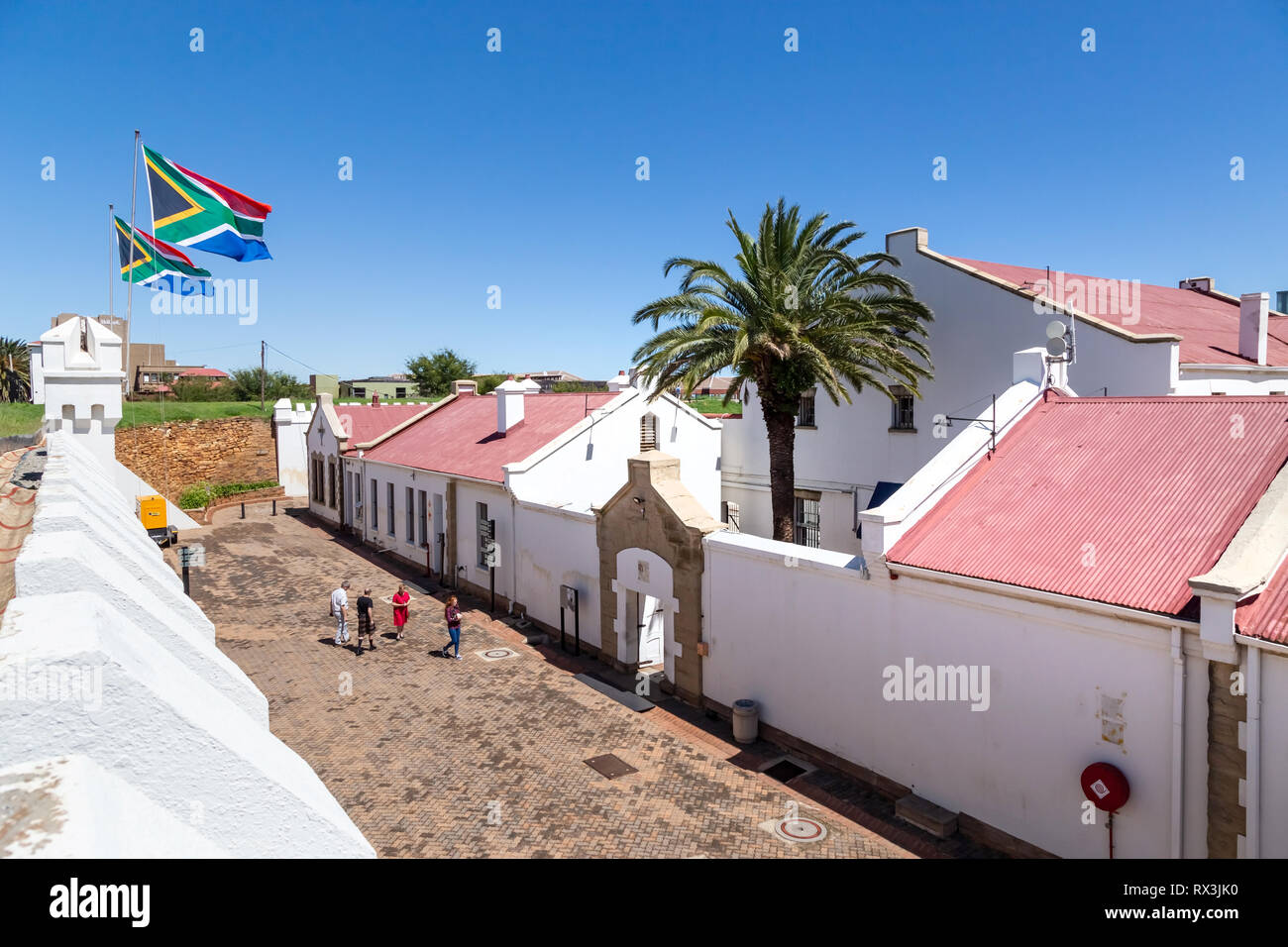 Johannesburg, Südafrika, 17. Februar 2019: Außenansicht des alten Gefängnis fort im Stadtzentrum Stockfoto