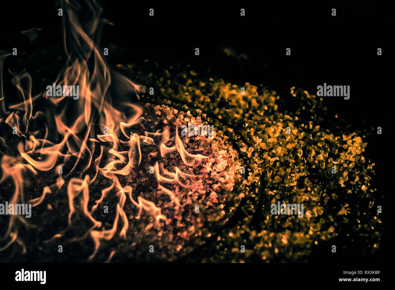 Glas Feuerstelle Stockfoto