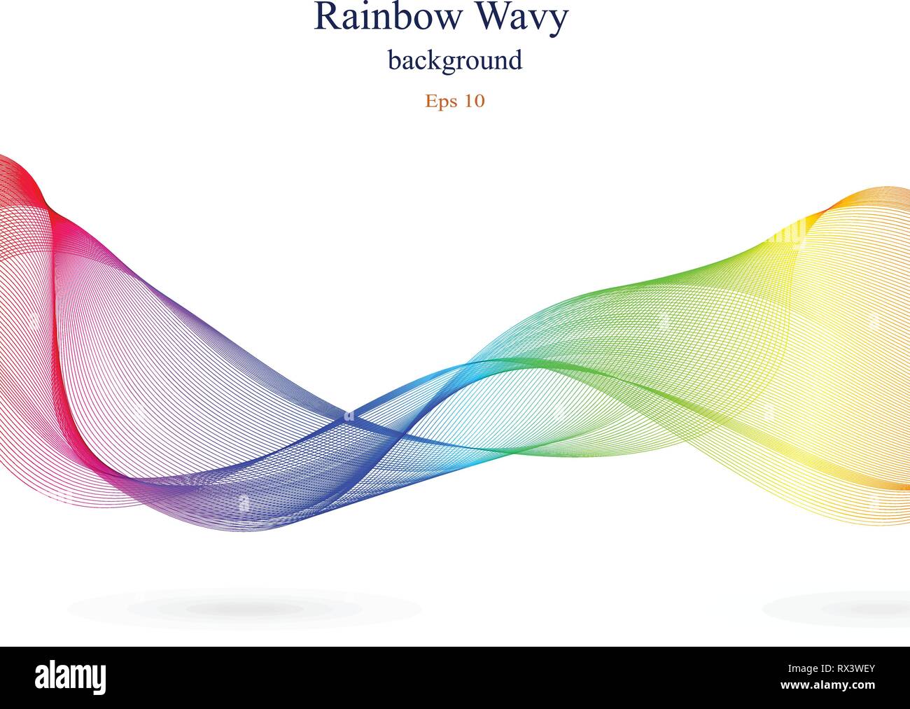 Wellenförmige abstrakt Design in Regenbogenfarben. Ribbon Konzept mit unterschiedlichen Steigungen. Weiß isoliert Hintergrund. Vector Illustration. Stock Vektor