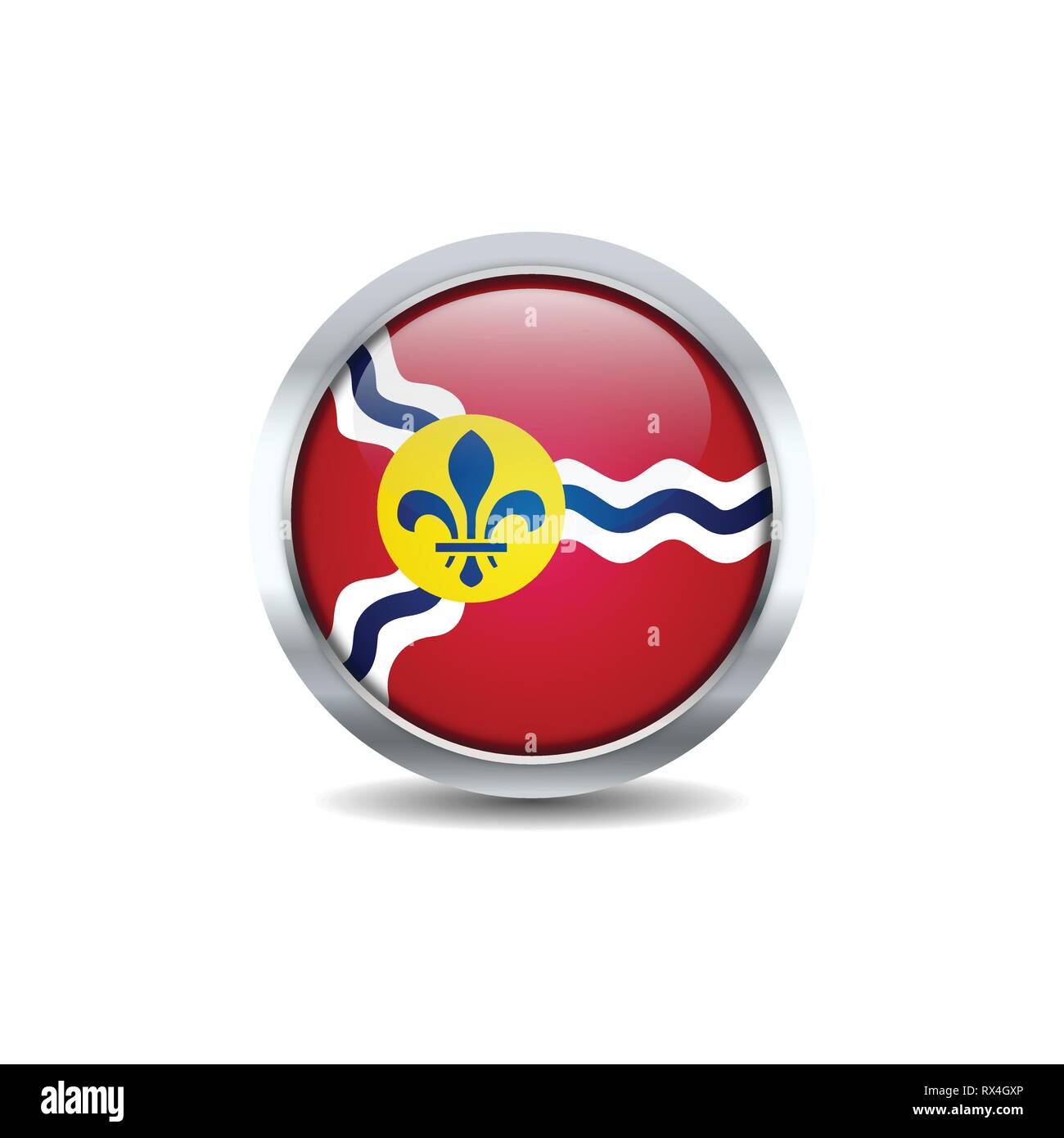 Missouri Kreis-taste Flagge Hintergrund Textur. Vector Illustration Design Stock Vektor