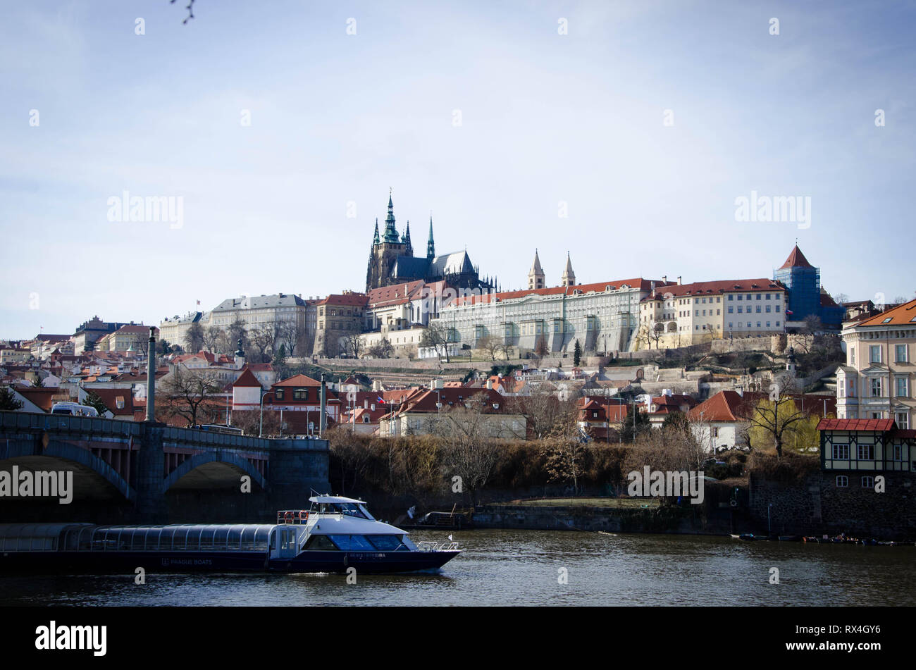 Die Prager Burg anzeigen Stockfoto