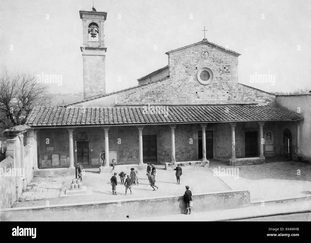 Toskana, rifredi, Kirche von Santo Stefano im Fensterbereich, 1900-10 Stockfoto