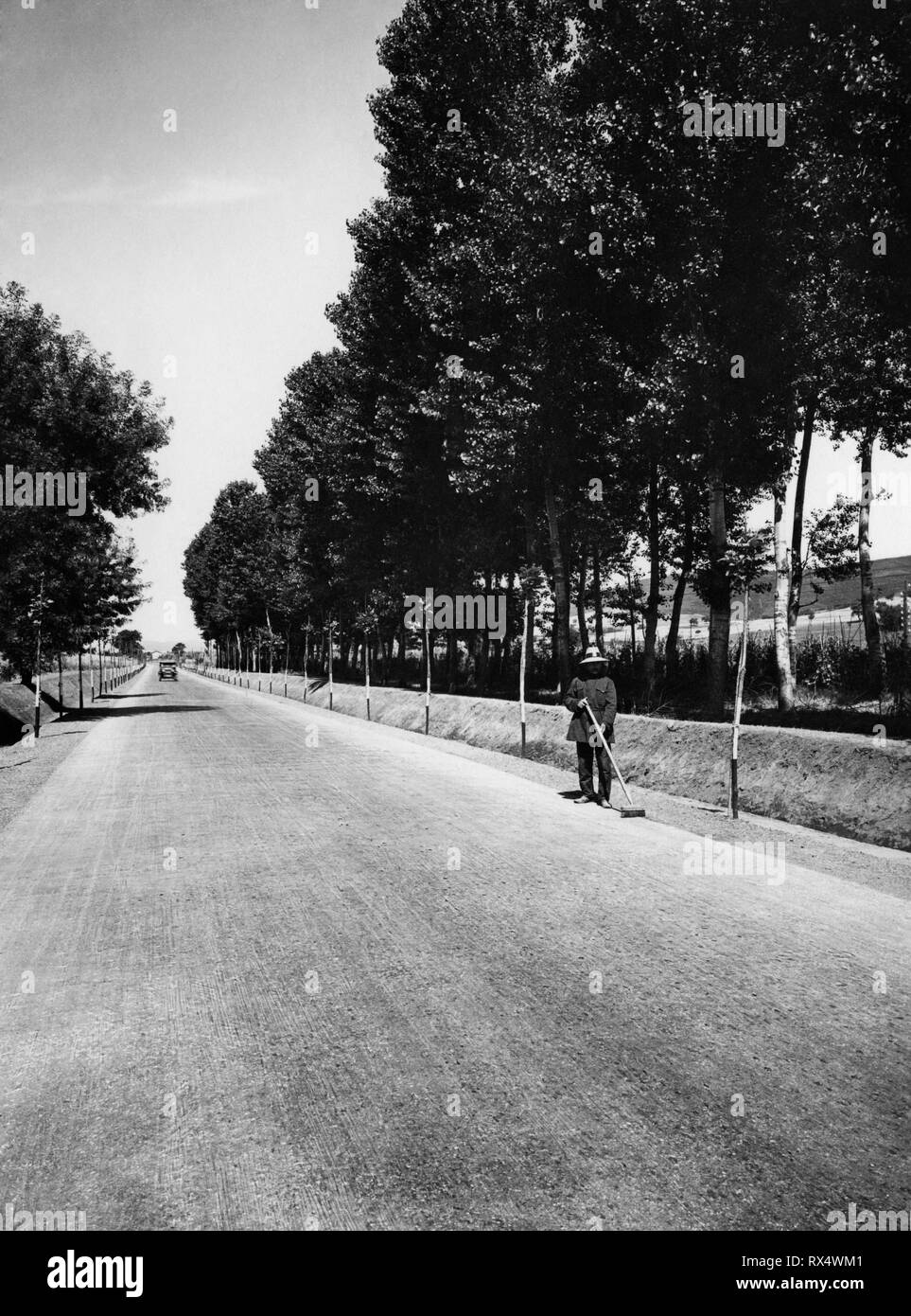 Via Aurelia, Grosseto, Toskana, Italien 1940-50 Stockfoto