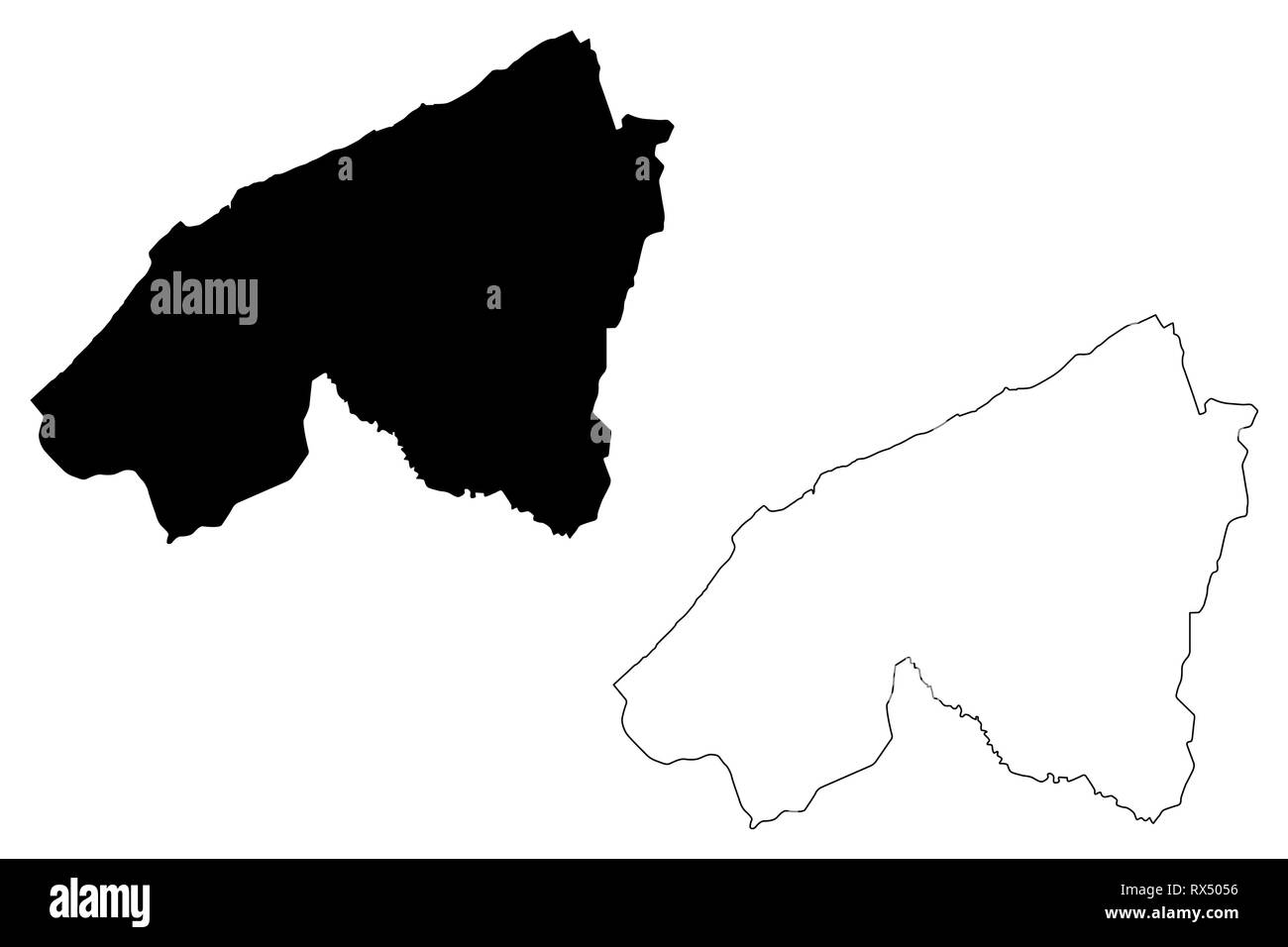 Region Casablanca-Settat (administrative divisions von Marokko, Königreich Marokko, Marokko) Karte Vektor-illustration, kritzeln Skizze Casabl Stock Vektor