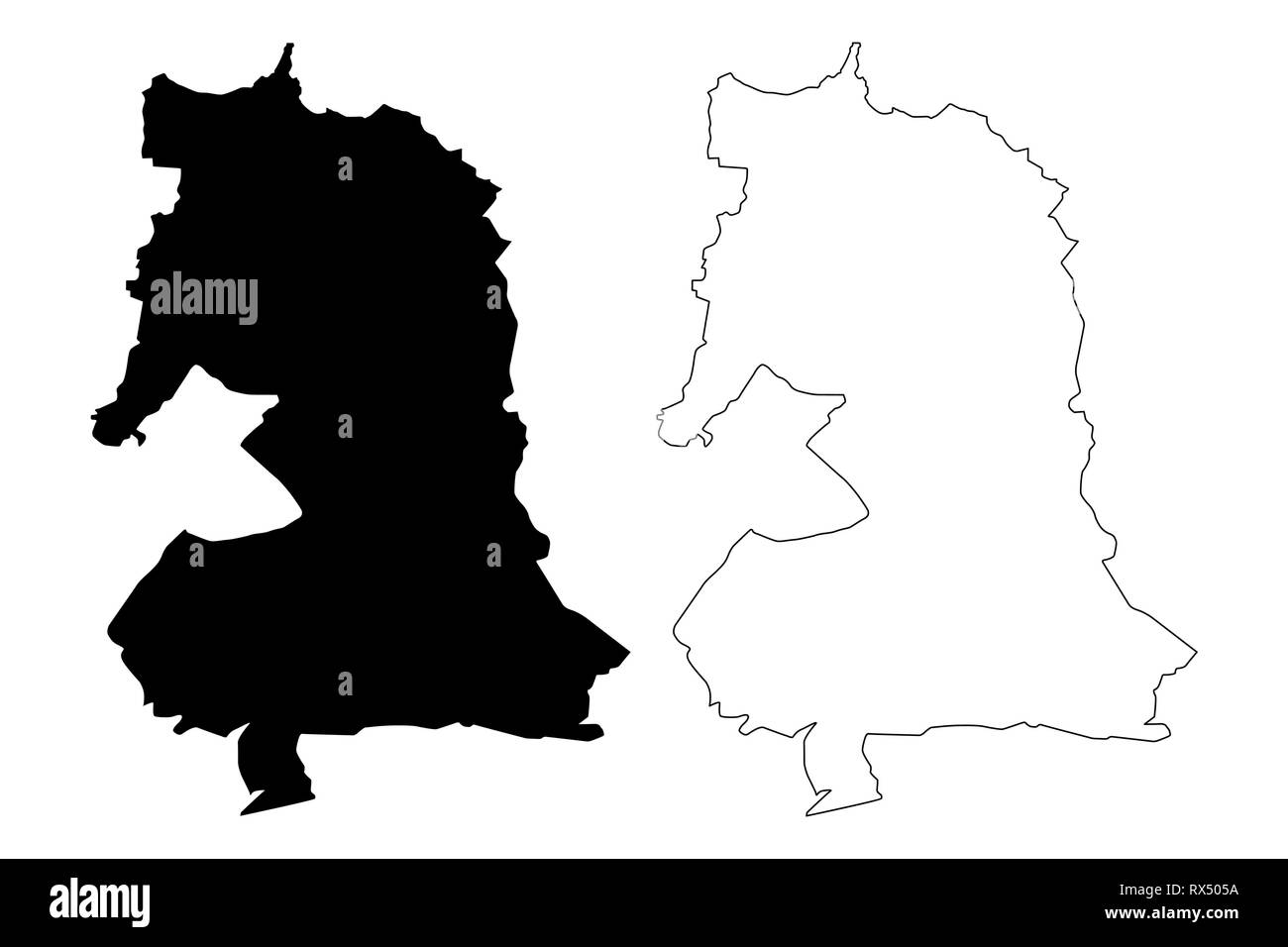 Oriental (administrative divisions von Marokko, Königreich Marokko, Marokko) Karte Vektor-illustration, kritzeln Skizze Tagmudant Karte Stock Vektor
