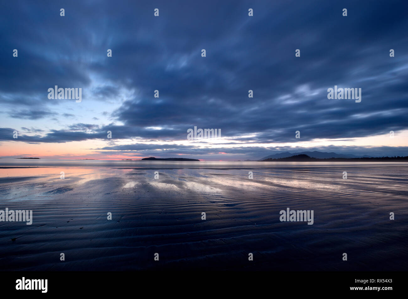 Ahous Bay, Vargas Island, in der nähe von Tofino, Vancouver Island, BC, Kanada Stockfoto