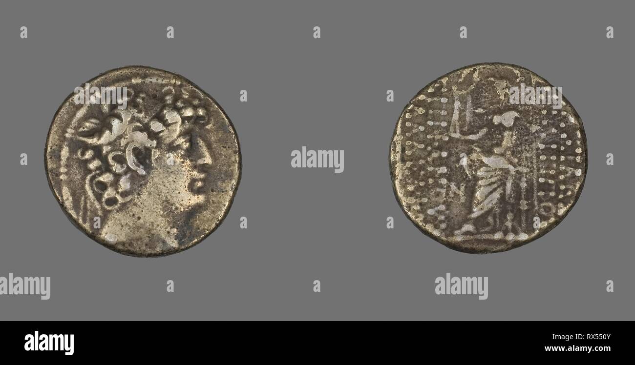 Tetradrachme (Münze), König Philippus ich Cornus alba 'Sibirica. Roman. Datum: 92 BC-83 BC. Abmessungen: Durchm. 2,5 cm; 13.35 g. Silber. Herkunft: Römische Reich. Museum: Das Chicago Art Institute. Thema: Alte römische. Stockfoto