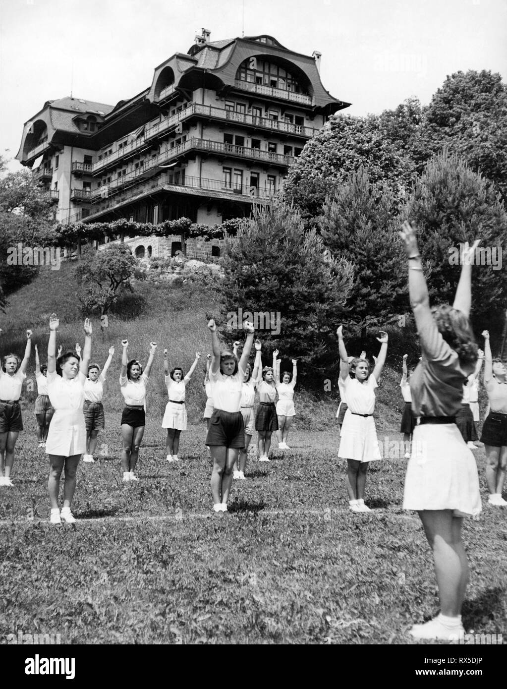 Weibliche Institut, Chexbres, 1950 Stockfoto