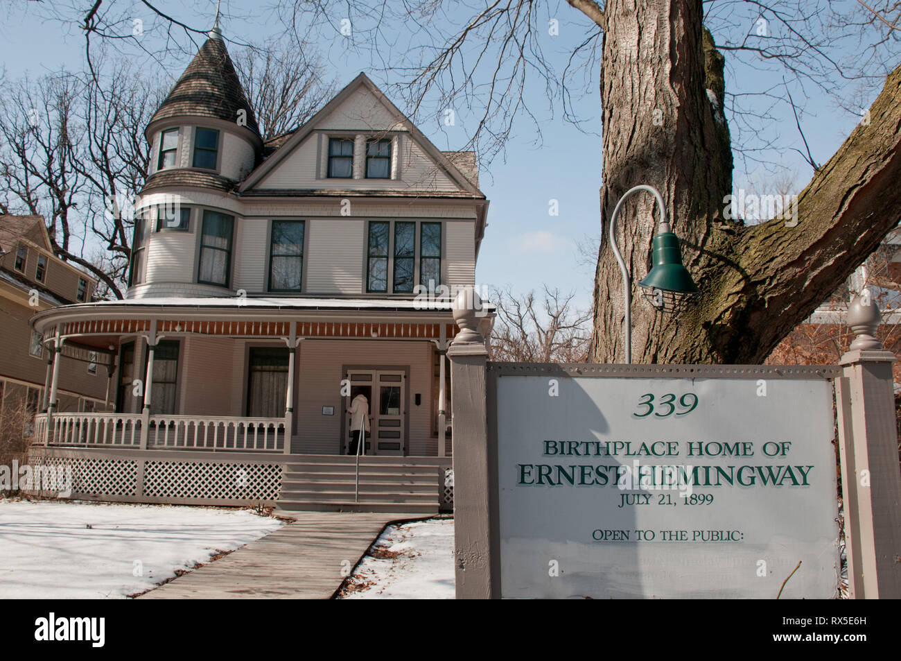 Nordamerika, Usa, Illinois, Chicago, Oak Park Ernest Hemingway Geburtsort home Stockfoto