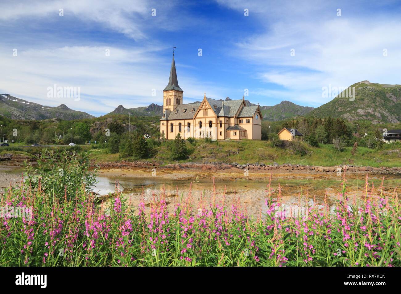 Kathedrale der Lofoten in Vagan Gemeinde, Norwegen. Stockfoto