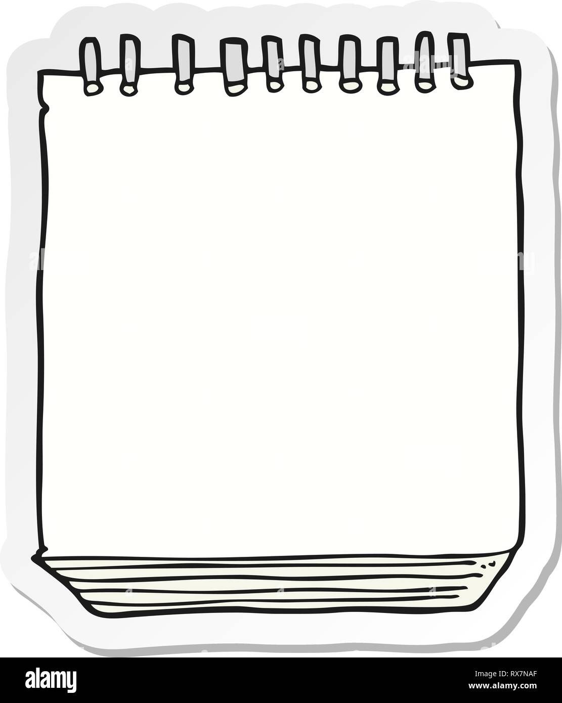 Aufkleber einer Cartoon notepad Stock Vektor