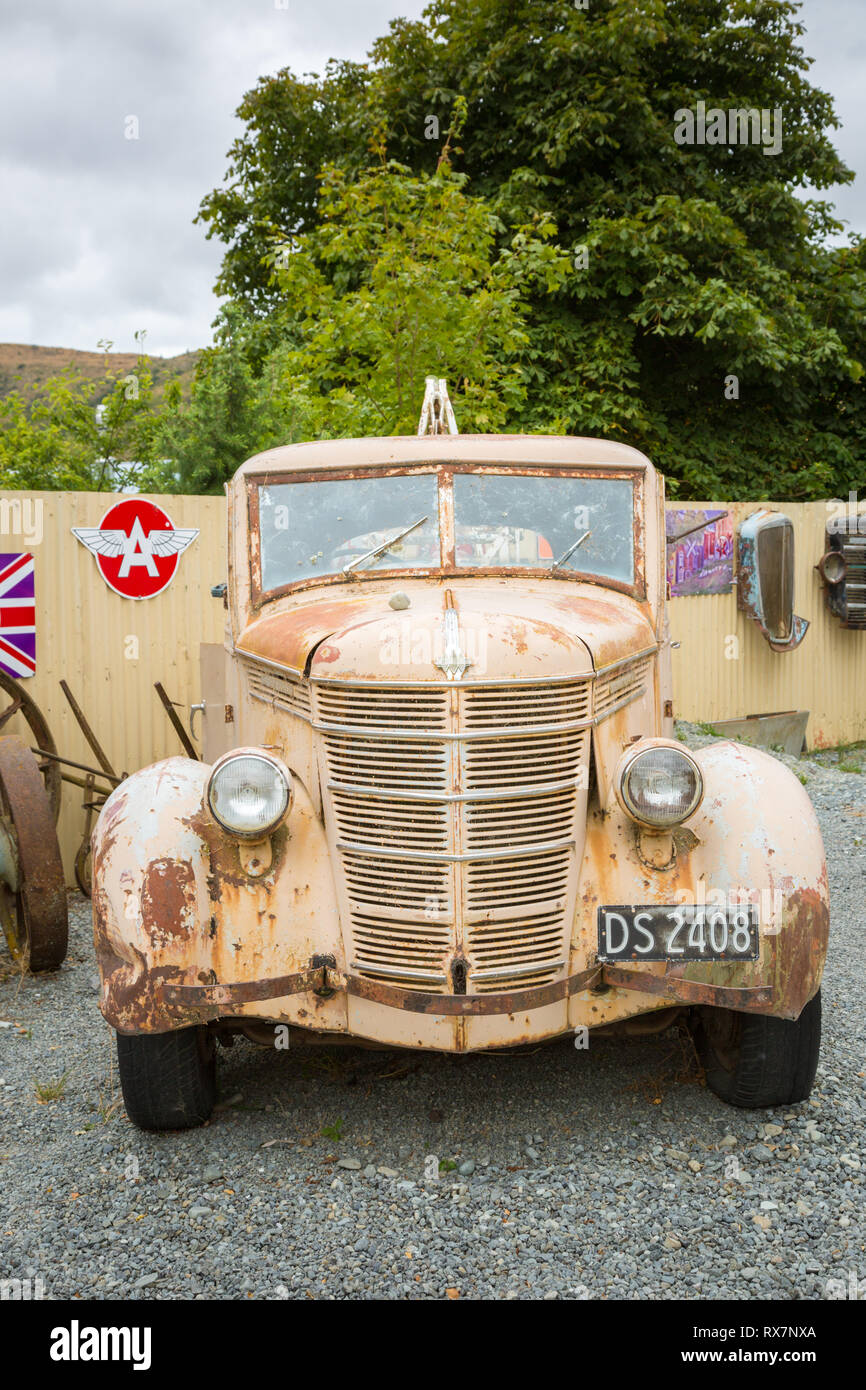 Old Classic Pickup Truck, Burkes Pass, Neuseeland Stockfoto