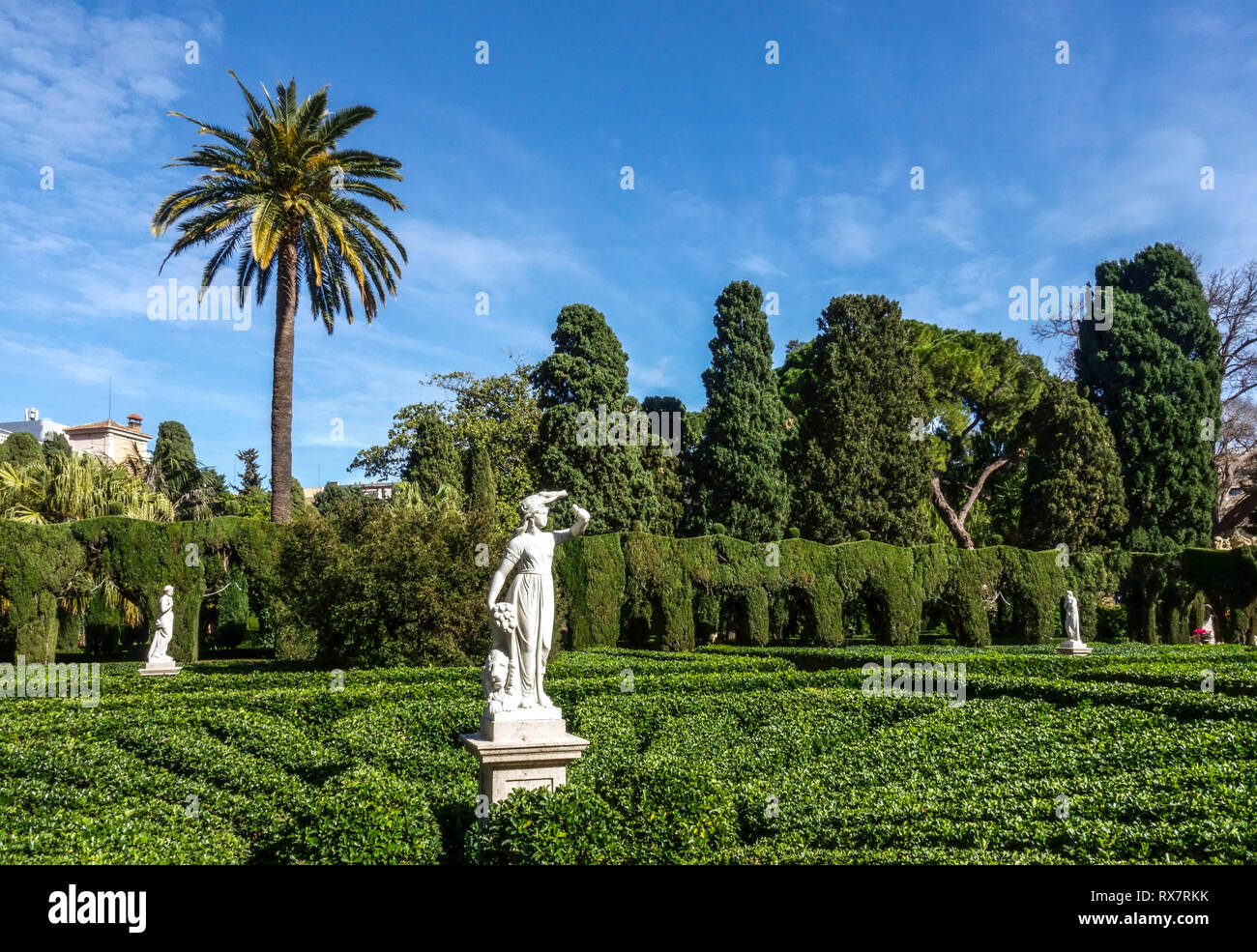 Valencia, Jardin de Monforte Monforte Garten in Valencia, Spanien Stockfoto