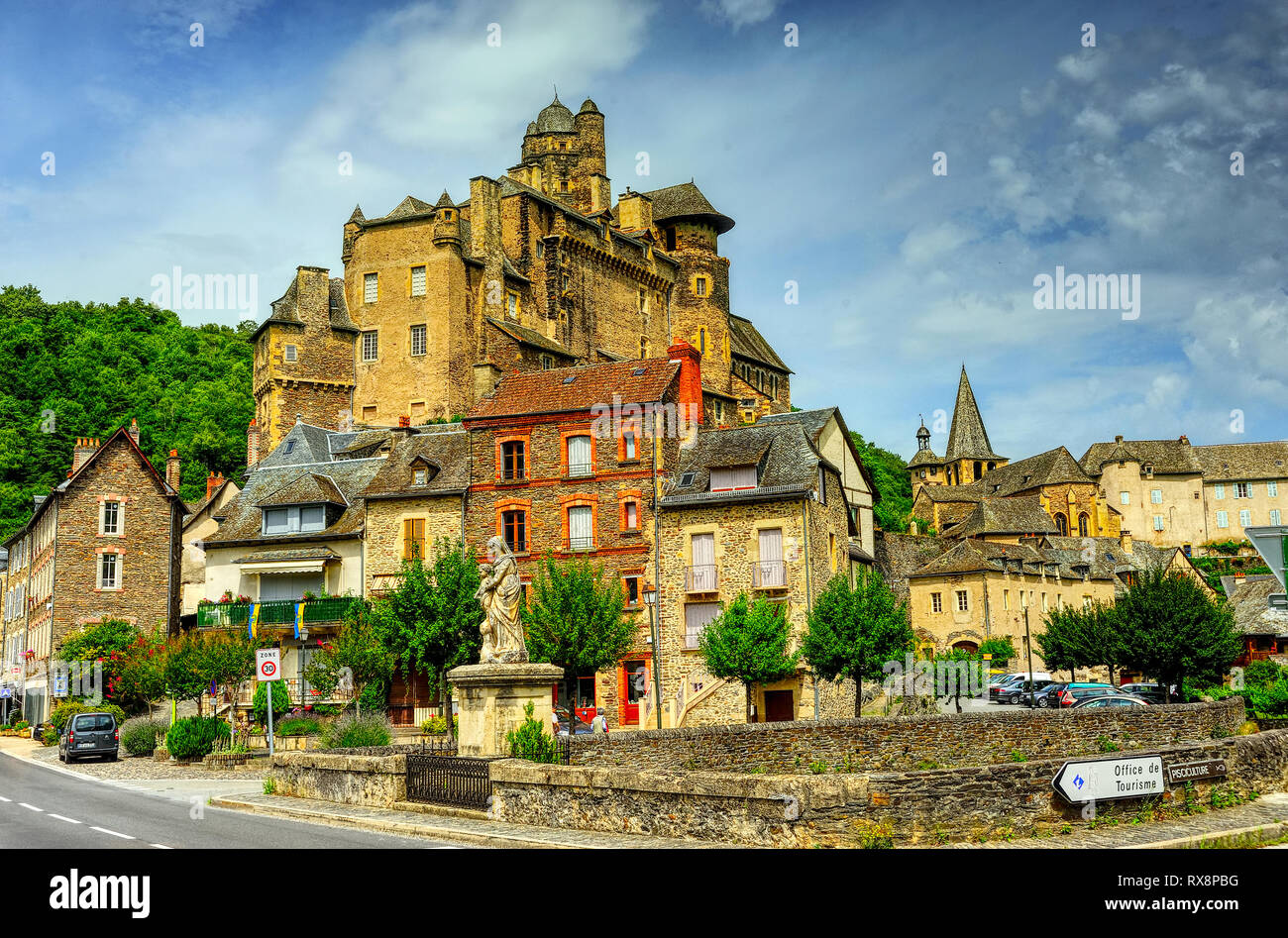 Schloss von Estaing, Chateau d'Estaing, Estaing, Aveyron Abteilung, Occitane, Frankreich Stockfoto